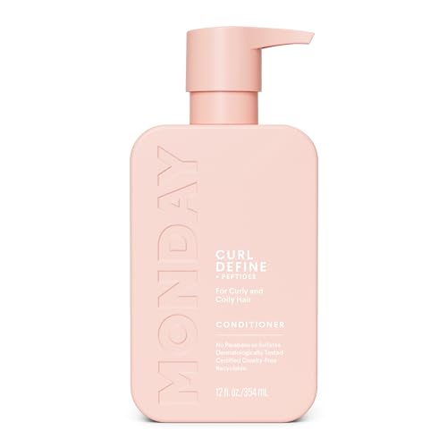 MONDAY HAIRCARE Curl Define Conditioner 12oz Nourishing Curls Coconut Oil Shea Butter Enhancing Shine and Strengthening Hair