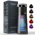 Polar Hair Dye Shampoo Polar Hair Care Hair Dye Shampoo Haircare Instant Dye Shampoo Natural Hair Color Shampoo for Gray Hair Coverage Suitable for Women & Men (Black)