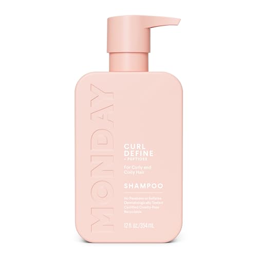 MONDAY HAIRCARE Curl Define Shampoo 12oz Nourishing Curls Tames Frizz Enhances Shine with Coconut Oil and Shea Butter